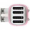 Тостер за хляб SMEG 50's Style TSF03PKEU, 2000W, 4 филии, 6 нива, Тавичка за трохи, Вграден кабел, Неръждаема стомана, Розов