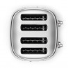 Тостер за хляб SMEG 50's Style TSF03SSEU, 2000W, 4 филии, 6 нива, Тавичка за трохи, Вграден кабел, Неръждаема стомана, Сребрист