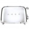 Тостер за хляб SMEG 50's Style TSF03SSEU, 2000W, 4 филии, 6 нива, Тавичка за трохи, Вграден кабел, Неръждаема стомана, Сребрист