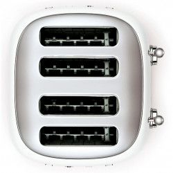 Тостер за хляб SMEG 50's Style TSF03WHEU, 2000W, 4 филии, 6 нива, Тавичка за трохи, Вграден кабел, Неръждаема стомана, Бял