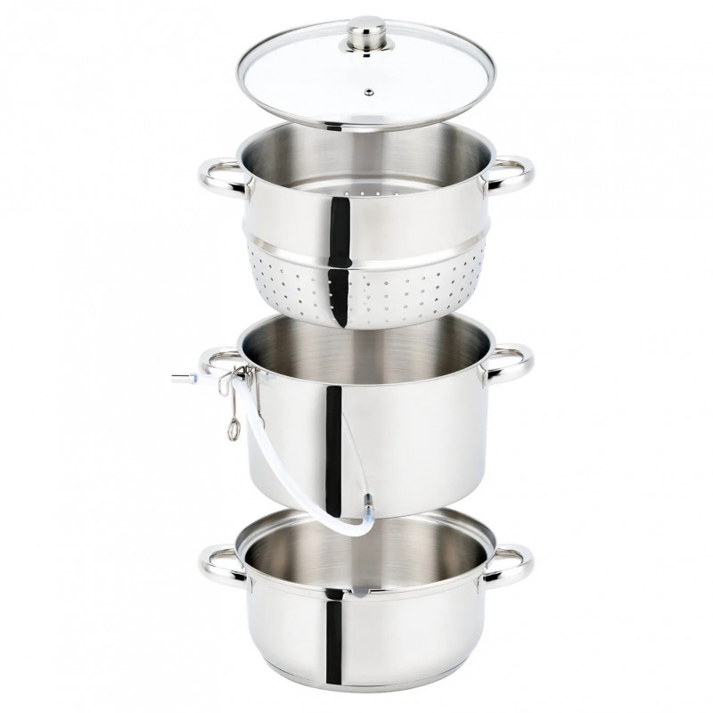 Соковарка Klausberg KB 9032, 28 см, 8 литра, 4 части, Индукция, Инокс