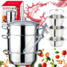 Соковарка Klausberg KB 9032, 28 см, 8 литра, 4 части, Индукция, Инокс