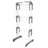 Сушилник за дрехи Kinghoff KH 2044, 30 м, До 30 кг, 3 нива, Колелца, Стомана, Бял/сив