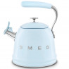 Свирещ чайник Smeg CKLW2001PB,  2.3 л, Индукция, Ненагряваща се дръжка, Стомана, Пастелно син