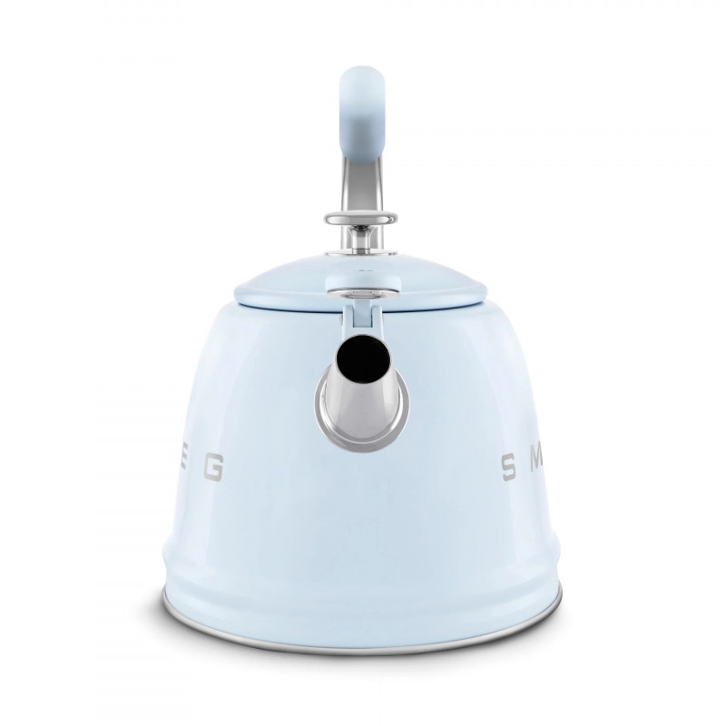 Свирещ чайник Smeg CKLW2001PB,  2.3 л, Индукция, Ненагряваща се дръжка, Стомана, Пастелно син