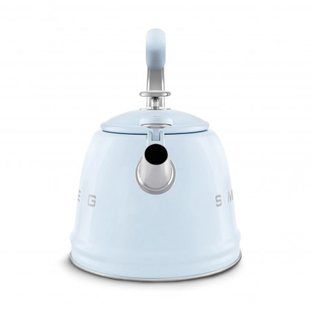 Свирещ чайник Smeg CKLW2001PB,  2.3 л, Индукция, Ненагряваща се дръжка, Стомана, Пастелно син
