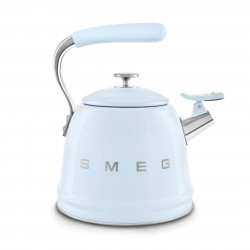 Свирещ чайник Smeg CKLW2001PB,  2.3 л, Индукция, Ненагряваща се дръжка, Стомана, Пастелно син