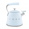 Свирещ чайник Smeg CKLW2001PB,  2.3 л, Индукция, Ненагряваща се дръжка, Стомана, Пастелно син