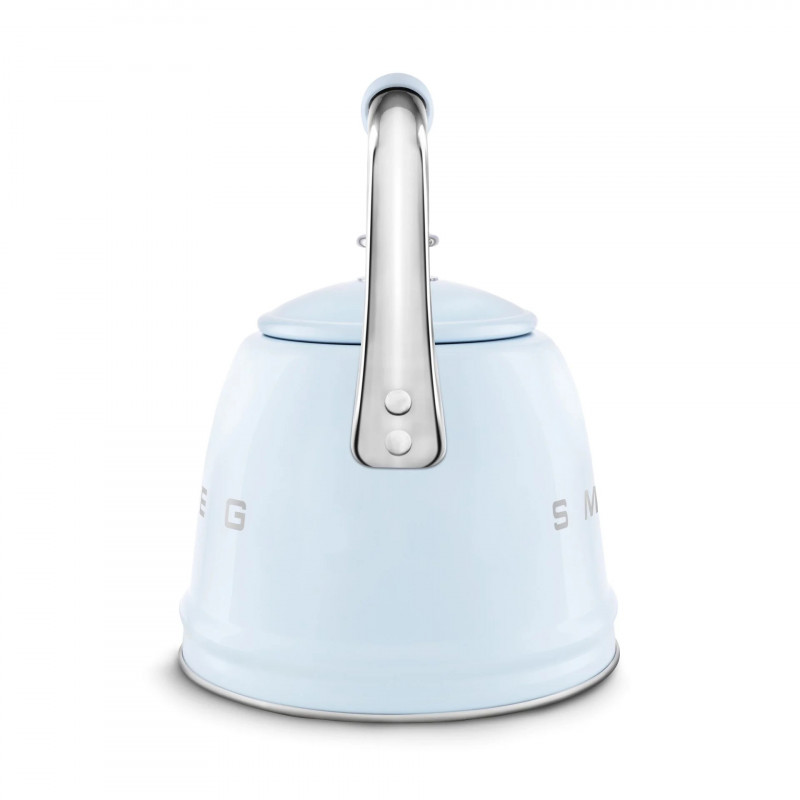 Свирещ чайник Smeg CKLW2001PB,  2.3 л, Индукция, Ненагряваща се дръжка, Стомана, Пастелно син