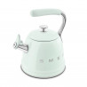 Свирещ чайник Smeg CKLW2001PG,  2.3 л, Индукция, Ненагряваща се дръжка, Стомана, Пастелно зелен