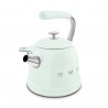 Свирещ чайник Smeg CKLW2001PG,  2.3 л, Индукция, Ненагряваща се дръжка, Стомана, Пастелно зелен