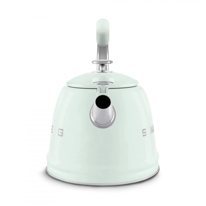 Свирещ чайник Smeg CKLW2001PG,  2.3 л, Индукция, Ненагряваща се дръжка, Стомана, Пастелно зелен