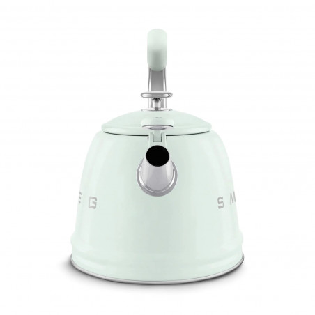 Свирещ чайник Smeg CKLW2001PG,  2.3 л, Индукция, Ненагряваща се дръжка, Стомана, Пастелно зелен