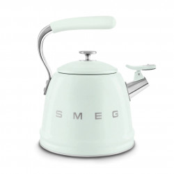 Свирещ чайник Smeg CKLW2001PG,  2.3 л, Индукция, Ненагряваща се дръжка, Стомана, Пастелно зелен