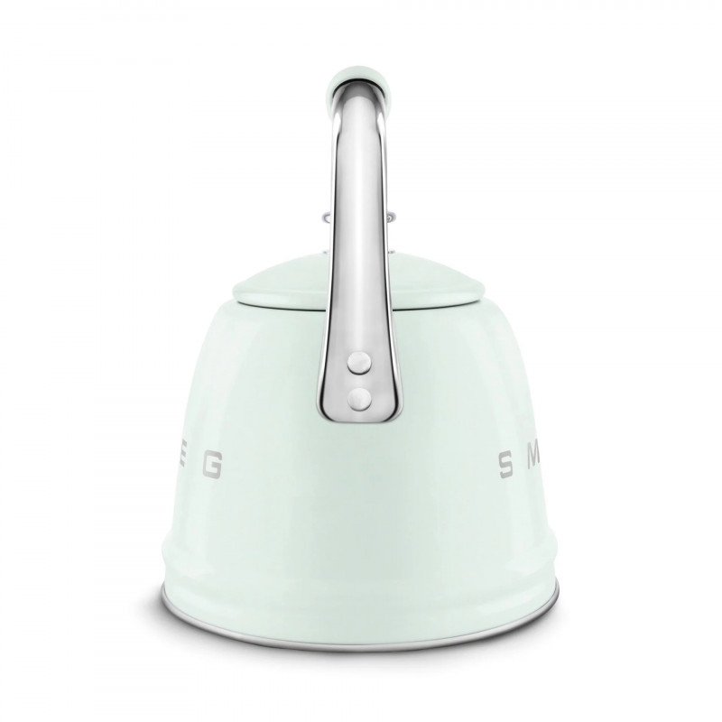 Свирещ чайник Smeg CKLW2001PG,  2.3 л, Индукция, Ненагряваща се дръжка, Стомана, Пастелно зелен