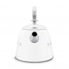 Свирещ чайник Smeg CKLW2001WH,  2.3 л, Индукция, Ненагряваща се дръжка, Стомана, Бял