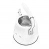 Свирещ чайник Smeg CKLW2001WH,  2.3 л, Индукция, Ненагряваща се дръжка, Стомана, Бял