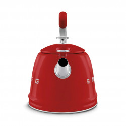 Свирещ чайник Smeg CKLW2001RD,  2.3 л, Индукция, Ненагряваща се дръжка, Стомана, Червен