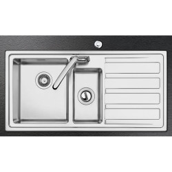 Мелница за хранителни отпадъци/Прасе Smeg KITFD075, 375 W, 0.75 HP, За мивки със сифон 9 см, Антикорозионна защита, Черен/Инокс
