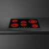Стъклокерамичен плот за вграждане Smeg P875AO, 8600 W, 6 нива, 5 зони, Автоматично изключване при прегряване, Индикатор за остатъчна топлина, Антрацит