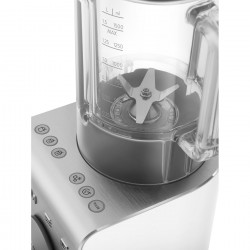 Блендер Smeg Collezione BLC02WHMEU, 1400W, 1.5 л, 22000 об/мин, 5 програми, 9 скорости, Трошене на лед, Неръждаема стомана, Бял/Инокс