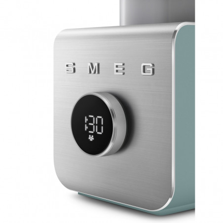 Блендер Smeg Collezione BLC02EGMEU, 1400W, 1.5 л, 22000 об/мин, 5 програми, 9 скорости, Трошене на лед, Неръждаема стомана, Изумрудено зелен/Инокс