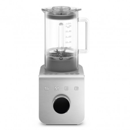 Блендер Smeg Collezione BLC02BLMEU, 1400W, 1.5 л, 22000 об/мин, 5 програми, 9 скорости, Трошене на лед, Неръждаема стомана, Черен/Инокс