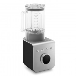 Блендер Smeg Collezione BLC02BLMEU, 1400W, 1.5 л, 22000 об/мин, 5 програми, 9 скорости, Трошене на лед, Неръждаема стомана, Черен/Инокс