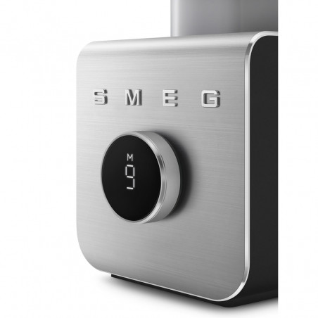 Блендер Smeg Collezione BLC02BLMEU, 1400W, 1.5 л, 22000 об/мин, 5 програми, 9 скорости, Трошене на лед, Неръждаема стомана, Черен/Инокс