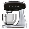 Планетарен миксер Smeg SMF04BLEU, 800W, 4.8 л, 10 скорости, Функция за плавен старт, Крачета против хлъзгане, Черен/Инокс