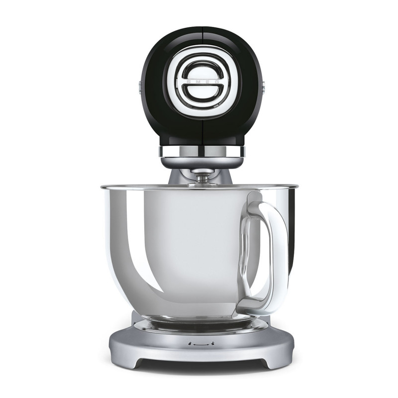 Планетарен миксер Smeg SMF04BLEU, 800W, 4.8 л, 10 скорости, Функция за плавен старт, Крачета против хлъзгане, Черен/Инокс