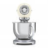 Планетарен миксер Smeg SMF04CREU, 800W, 4.8 л, 10 скорости, Функция за плавен старт, Крачета против хлъзгане, Кремa/Инокс