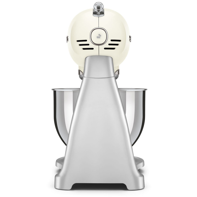 Планетарен миксер Smeg SMF04CREU, 800W, 4.8 л, 10 скорости, Функция за плавен старт, Крачета против хлъзгане, Кремa/Инокс