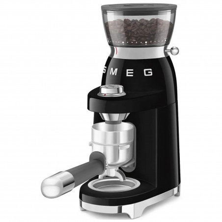 Кафемелачка Smeg CGF03BLEU, 150W, 240 г, Система за завъртане и заключване, Ръчна функция, Черен