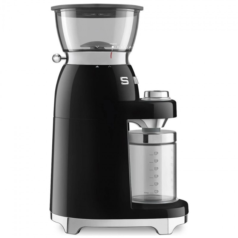 Кафемелачка Smeg CGF03BLEU, 150W, 240 г, Система за завъртане и заключване, Ръчна функция, Черен