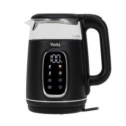 Електрическа кана Oliver Voltz OV51230AF, 2200W, 1.7 л, 4 режима, 13 темп. настройки, LCD дисплей, Сензорен контрол, Черен/Сребрист