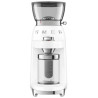 Кафемелачка Smeg CGF03WHEU, 150W, 240 г, Система за завъртане и заключване, Ръчна функция, Бял