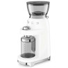 Кафемелачка Smeg CGF03WHEU, 150W, 240 г, Система за завъртане и заключване, Ръчна функция, Бял