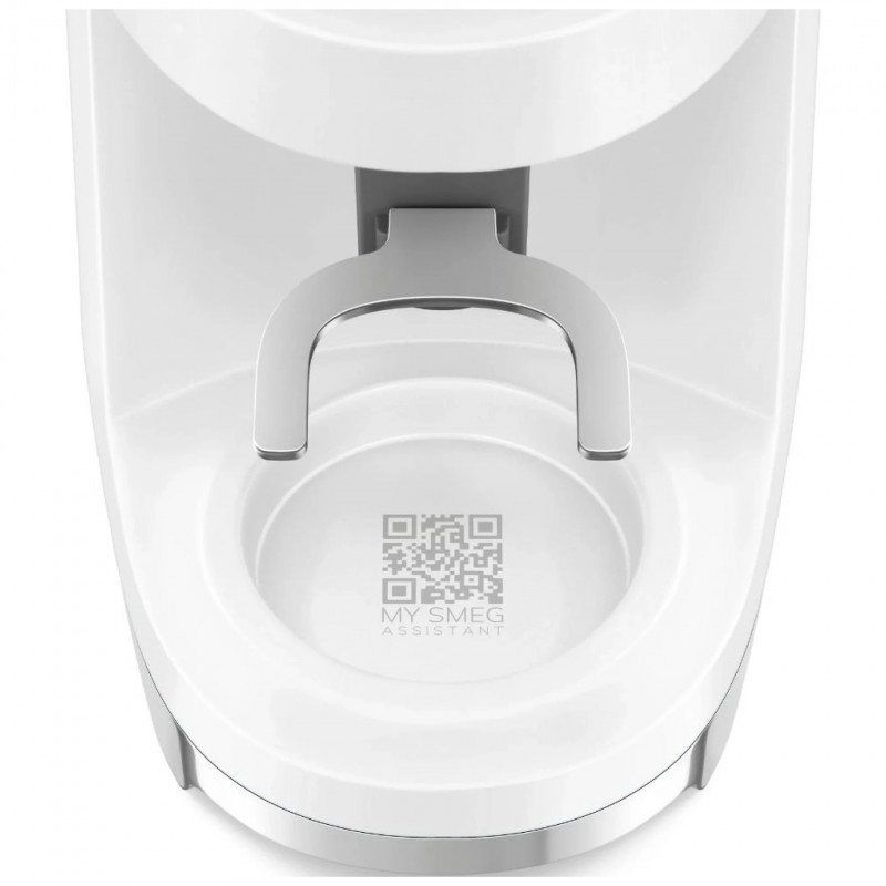 Кафемелачка Smeg CGF03WHEU, 150W, 240 г, Система за завъртане и заключване, Ръчна функция, Бял