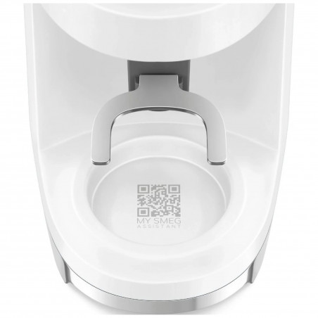 Кафемелачка Smeg CGF03WHEU, 150W, 240 г, Система за завъртане и заключване, Ръчна функция, Бял