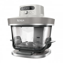 Фритюрник с горещ въздух Ninja CRISPi Pro AS101EULG, 2050W, 2.3 + 5.7 л, 26-240°C, Max Crisp, Керамични плочи, Без PFAS, Сив/Бял