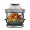 Фритюрник с горещ въздух Ninja CRISPi Pro AS101EULG, 2050W, 2.3 + 5.7 л, 26-240°C, Max Crisp, Керамични плочи, Без PFAS, Сив/Бял