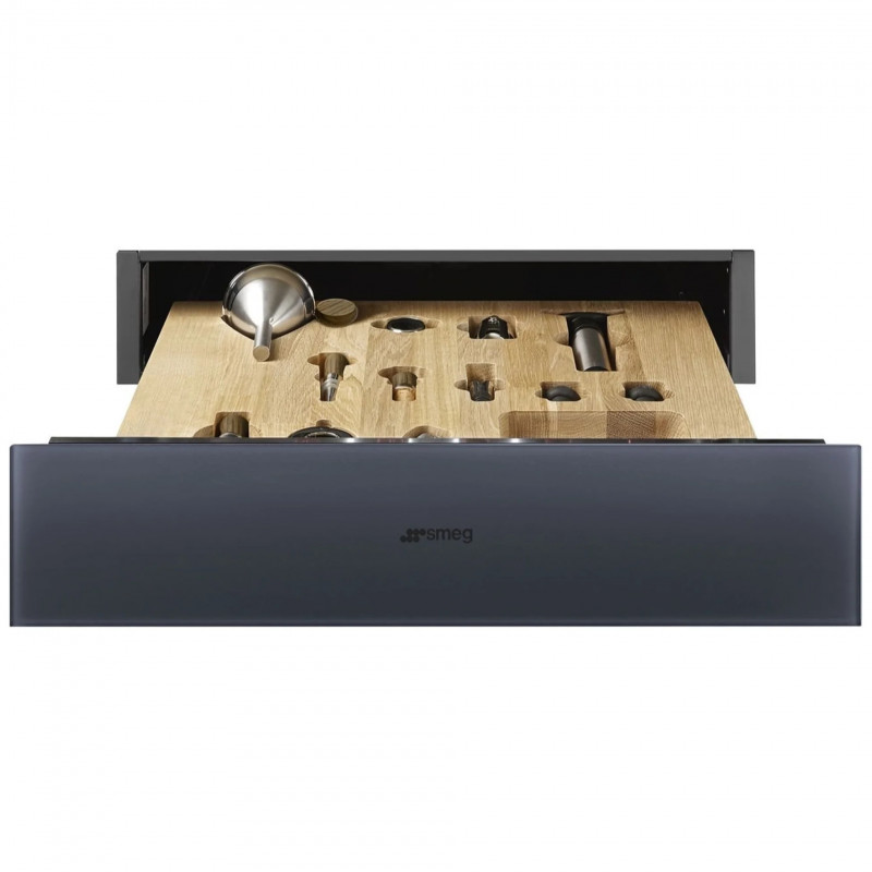 Чекмедже с аксесоари за вино Smeg Linea CPS115G, 13 бр, 59.7x1.35 см, Пуш система за отваряне, Нептуново сиво