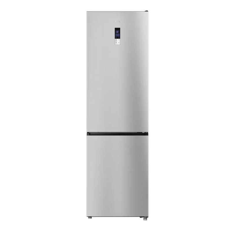 Хладилник с фризер TCL RP350BLE0, 350 л, Клас Е, No Frost, Eco режим, Реверсивни врати, Зимен режим, Multi Air Flow, Инокс