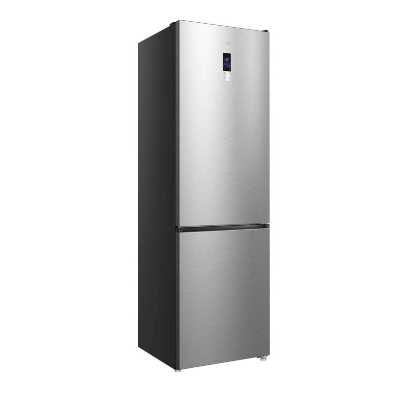 Хладилник с фризер TCL RP409BIE0EU, 409 л, Клас Е, No Frost, Eco режим, Реверсивни врати, Зимен режим, Multi Air Flow, Инокс