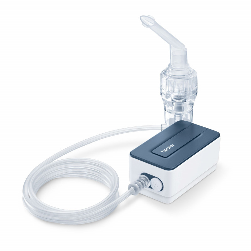 Компресорен инхалатор Beurer IH 15, MMAD 4.12 μm, 0.25 мл/мин, 0.6 bar, USB-C, Бял