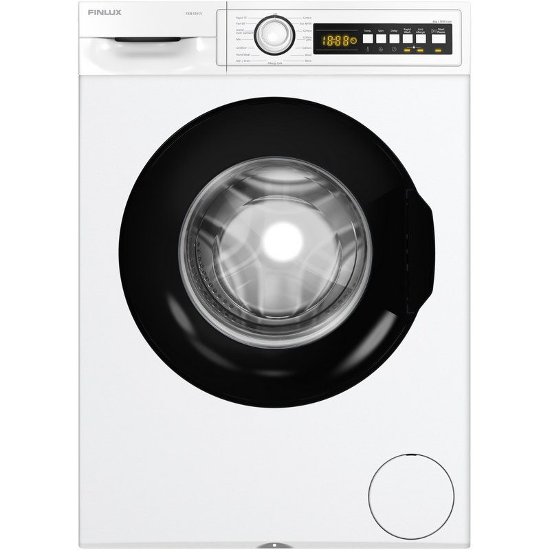 Пералня Finlux FXN 6101S, Клас А, 8кг, 1200 об/мин, Отложен старт, Инверторен мотор, Бял