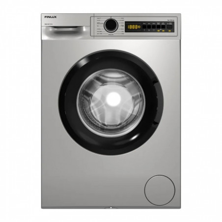 Пералня Finlux FXN 1071 T2 S, Клас A, 15 програми, 6 кг, 1200 об/мин, Отложен старт, LED дисплей, Сребрист