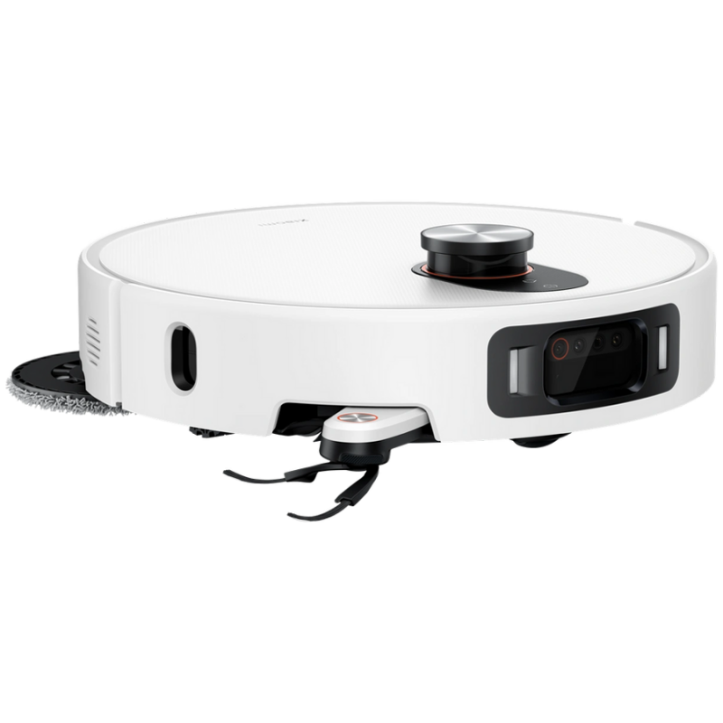Прахосмукачка робот Xiaomi Robot Vacuum 5 Pro EU OV21GL, 55W, 20000 Pa, 140 мин, AI 5 MP тройна камера и разпознаване, Автоматична станция за измиване и сушене, Прибираща се dToF навигация, Вода 80°C, Бял