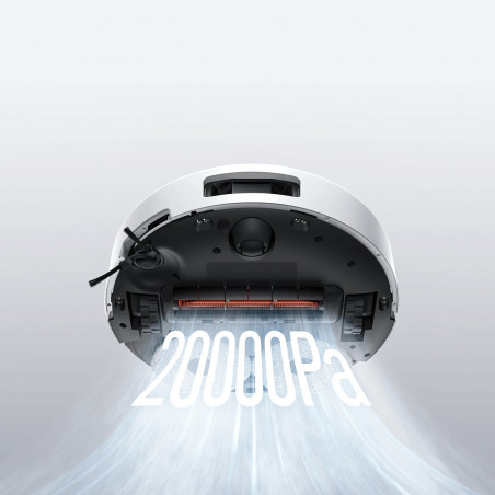 Прахосмукачка робот Xiaomi Robot Vacuum 5 EU OV31GL, 55W, 20000 Pa, 140 мин, AI разпознаване, Автоматична станция за измиване и сушене, Лазерна навигация dToF, Гореща вода 80°C, Бял